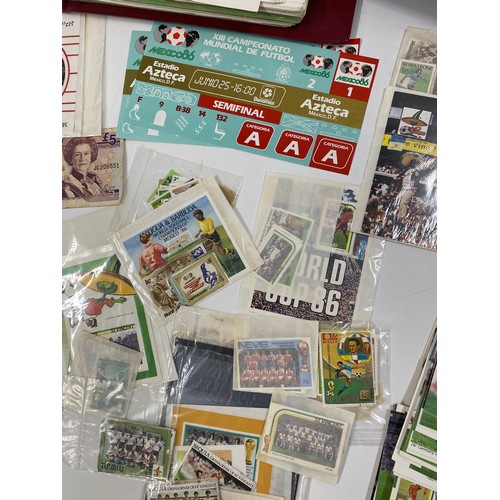 72 - Albums & stamps consisting of a large quantity of football World Cup First Day covers, plus English ... 