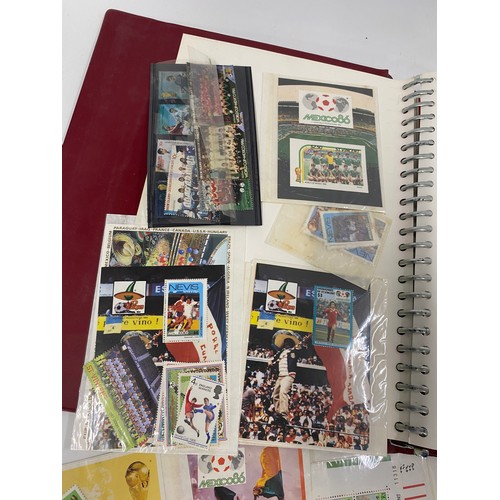 72 - Albums & stamps consisting of a large quantity of football World Cup First Day covers, plus English ... 