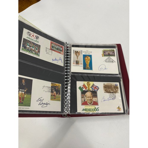 72 - Albums & stamps consisting of a large quantity of football World Cup First Day covers, plus English ... 