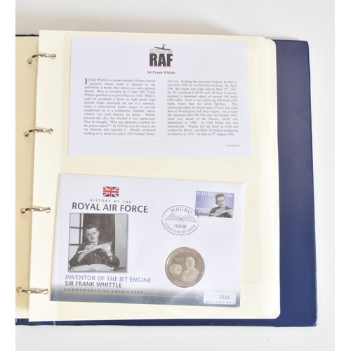 74 - Westminster Collection - A folder of British Military Aviation Archive Collection striking coin/cove... 