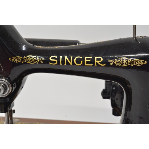 147 - Singer 99K table top sewing machine in case with accessories, motorised. (Cable missing, untested). ... 