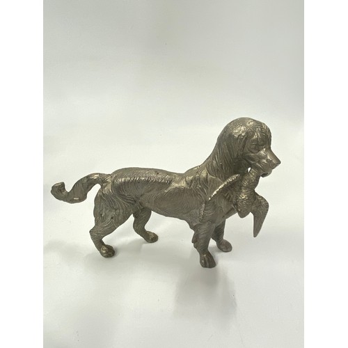 177 - Mixed group consisting of pewter model of retriever dog with game, pair of 7x50 no.40001 field binoc... 