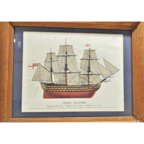 184 - x4 framed sailing vessels/clippers, including Cutty Sark, Sovereign of the Seas, Gloucester, HMS Vic... 