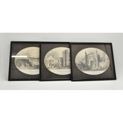 185 - A group of framed artworks, by W Barlett depicting local landmarks, places of interest in Essex,  x9... 