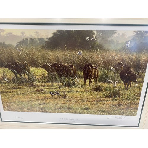 193 - Signed limited edition artwork prints by Alan M Hunt depicting African animals in their living envir... 