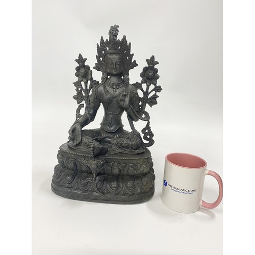 200 - Bronzed Buddha 'Green Tara'. Feninine counter part of the Bodhisattva. (Prayed to for protection, co... 