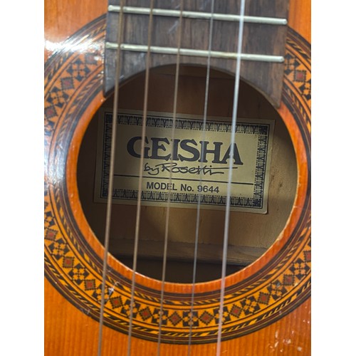 221 - Acoustic Guitar - Geisha by Rosetti Model no. 9644, String required, with carry case.