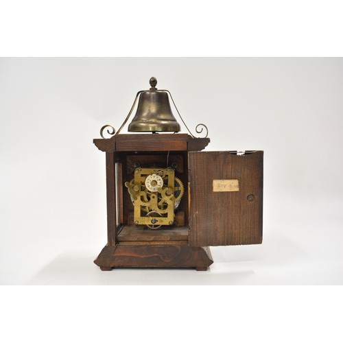 222 - Junghans alarm clock c.1910, together with President clock. AF.