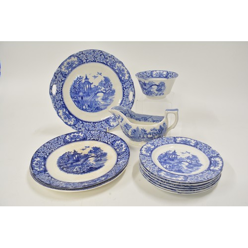 230 - A large quantity of assorted blue and white China, including Old Willow pattern, Swinnertons Ltd Old... 