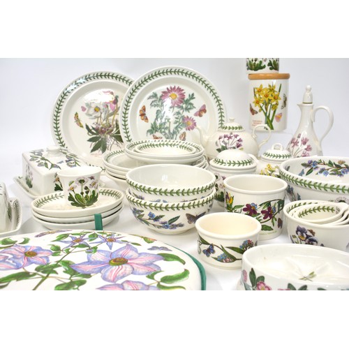 234 - LARGE QUANTITY OF PORTMERION INCLUDING PLATES, BOWLS, BUTTER DISH , TEAPOTS , SOAP DISH , CLOCK, MEA... 