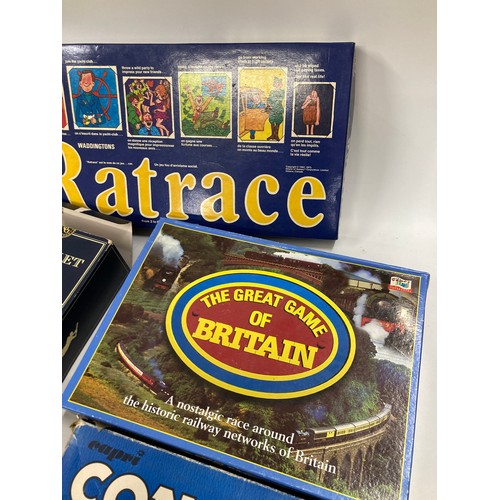 240 - A collection of vintage family games including Conquer Everest, Armchair Cricket, The Osbourne Famil... 