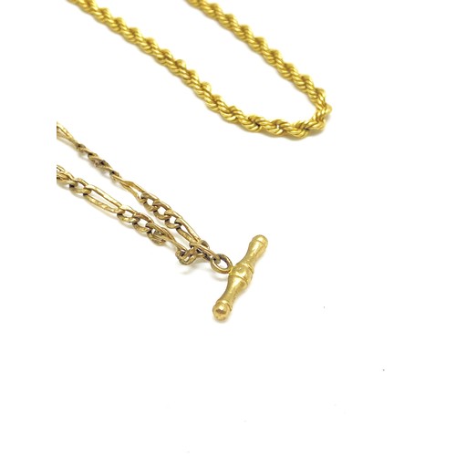 87 - X3 9ct yellow gold necklaces of various lengths and design, stamped 375, gross combined weight 11.6g... 