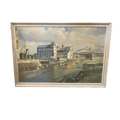 195A - Framed Original oil on board entitled 'The Mill' Maldon, Essex, signed lower right A G Horner 1967. ... 