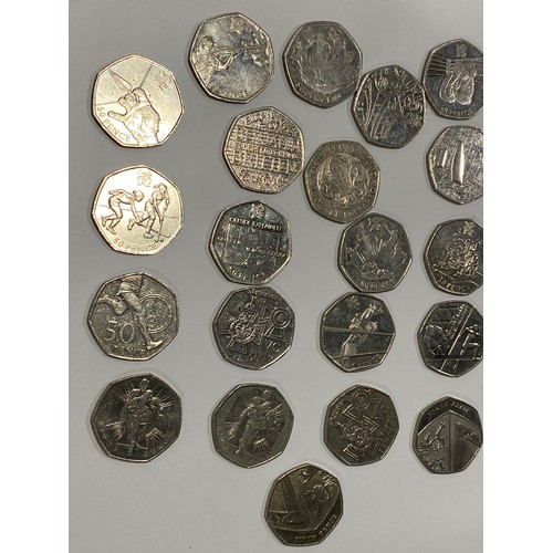 82 - A  collection of £2. and 50 pence pieces ranging in themes and dates to include Commonwealth Games W... 