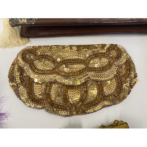 178 - Collector's group of antique and vintage ladies bags to include beaded, crochet and reptilian.