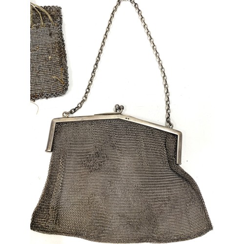 178B - Collector's group of antique ladies mesh and beaded bags, some of which are silver and white metal.