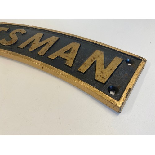 248 - Heavy Cast metal 'Flying Scotsman'  engine plate/sign.