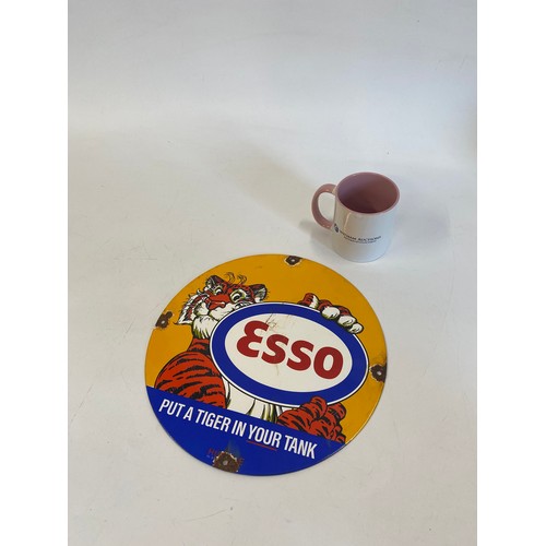 249 - Enamel circular sign ' Esso - Put a Tiger in Your Tank '