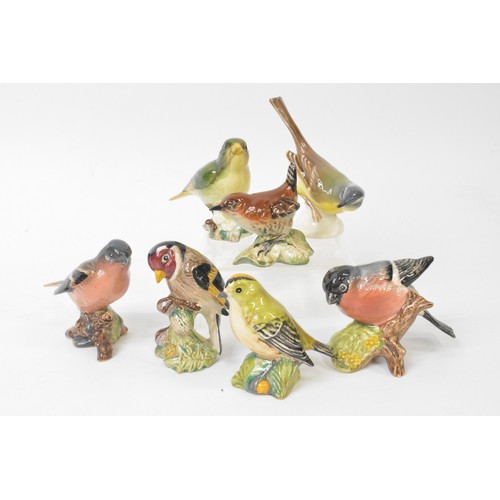 33 - Beswick birds x 6, Beswick Beatrix Potter 'fierce bad rabbit', Goebel yellow wagtail, sylvac giraffe... 