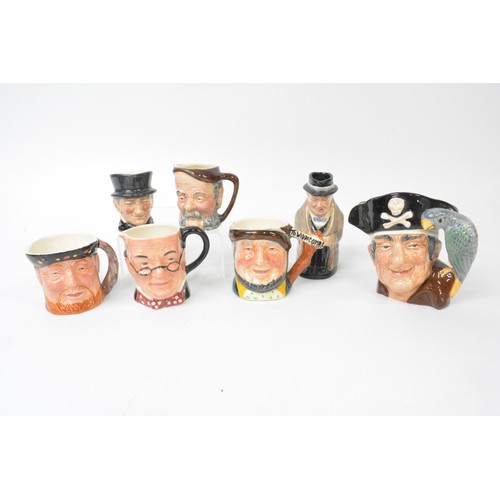 30 - A group of Toby jugs to include Doulton 'The Sleuth', 'Robin Hood' , Winston Churchill, Long John Si... 