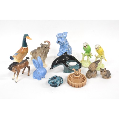 16 - Selection of mixed animals to include Beswick, Poole pottery etc