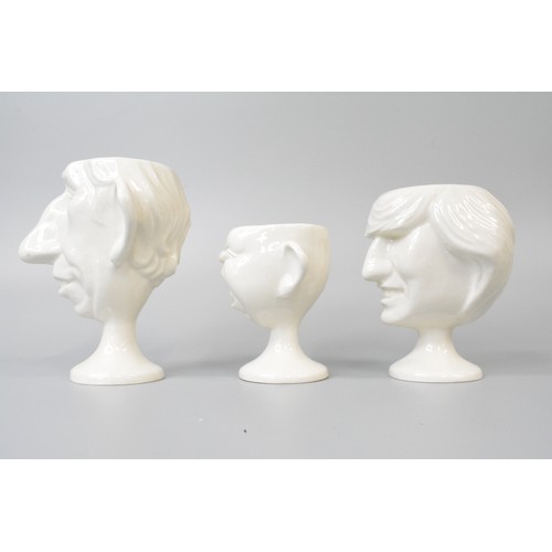 34 - Spitting Image style ceramic egg cups - King Charles, Diana and  Prince William, L&F 1982 to base