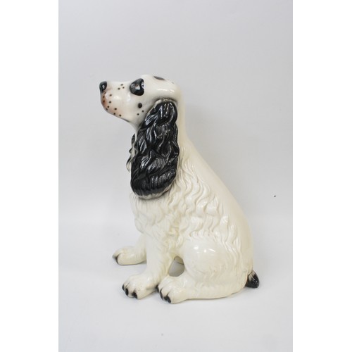 52 - Large figure of a Dalmation dog, size approx. 68 cms tall  a/f together with a spaniel height approx... 