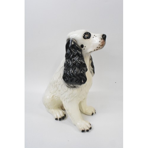 52 - Large figure of a Dalmation dog, size approx. 68 cms tall  a/f together with a spaniel height approx... 