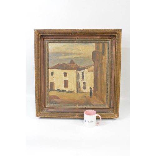 84 - Original oil on board signed lower left Nicolas Day 1935 (Brother of Sir Robin Day). Approx framed s... 