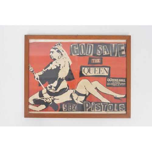 91 - Jamie Reid (1947-2023) widely recognised  for his Sex Pistols posters and artwork.
A framed print de... 