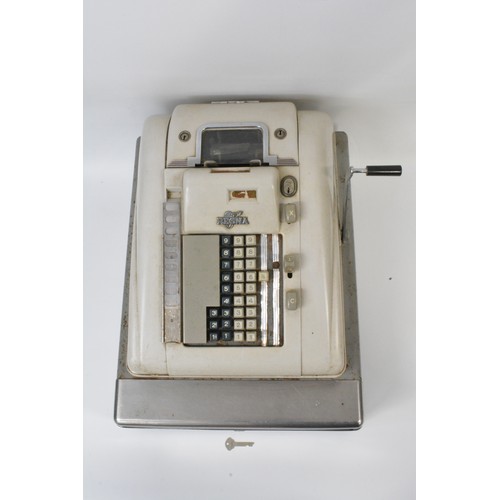 96 - Vintage Regna cash register, with key