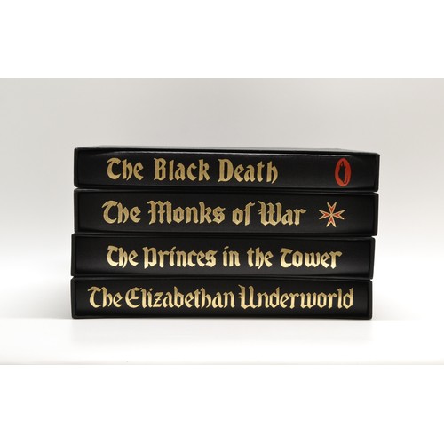 104 - The Folio Society x 4 hardback books with slip covers to include The Black Death, The Monks of War, ... 