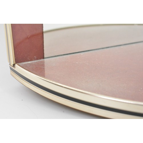 114 - Retro elongated mirror with integrated platform shelf. approx. height 90 cms