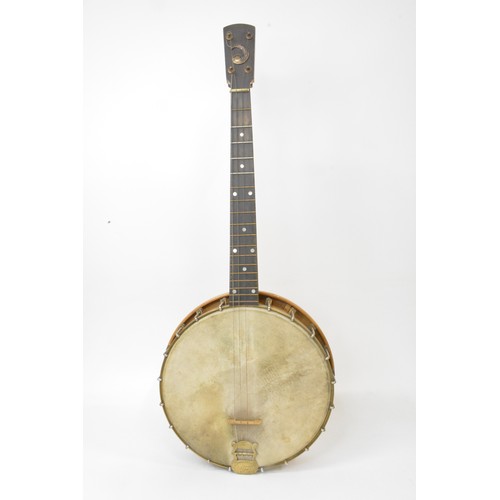 115 - Windsor's The Whirle 4 string banjo with Windsors case. (needs string).