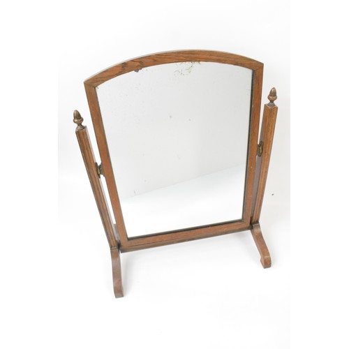 116 - Vintage table top swivel mirror together with small walnut vanity mirror