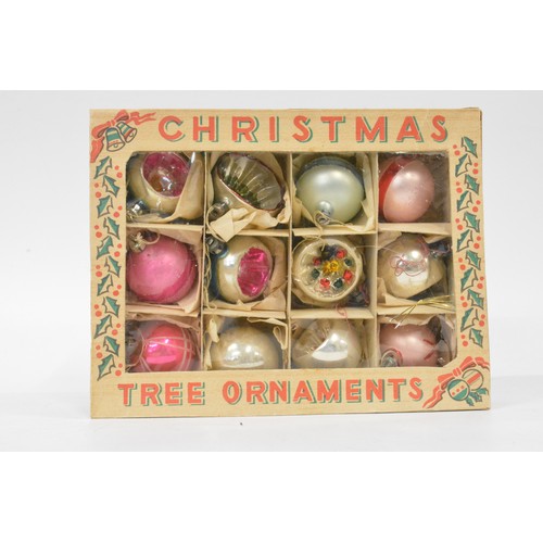 130 - Vintage glass christmas tree ornaments/decorations