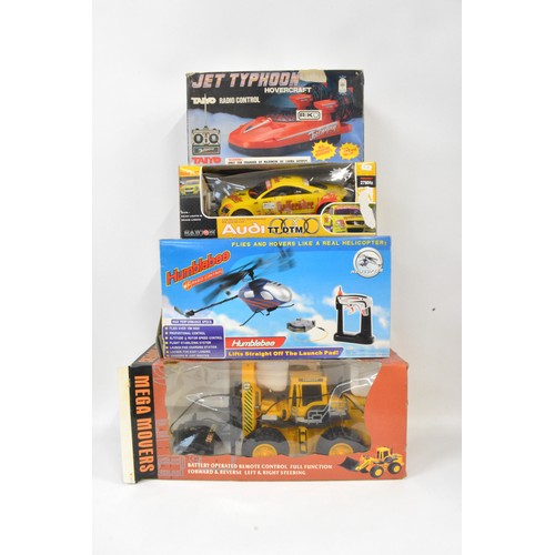 153 - x 4 Remote Control items to include Audi TT UTM 1/12 scale, Jet Typhoon Hovercraft, helicopter etc