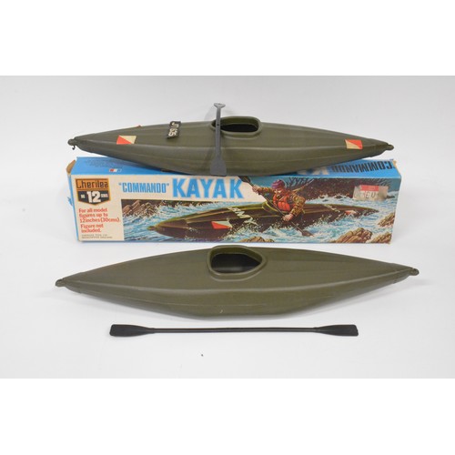 155 - Two Cherilea Big 12 series 'commando' kayaks, one with box, to suit model figures up to 30cms [which... 