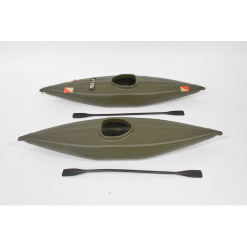 155 - Two Cherilea Big 12 series 'commando' kayaks, one with box, to suit model figures up to 30cms [which... 