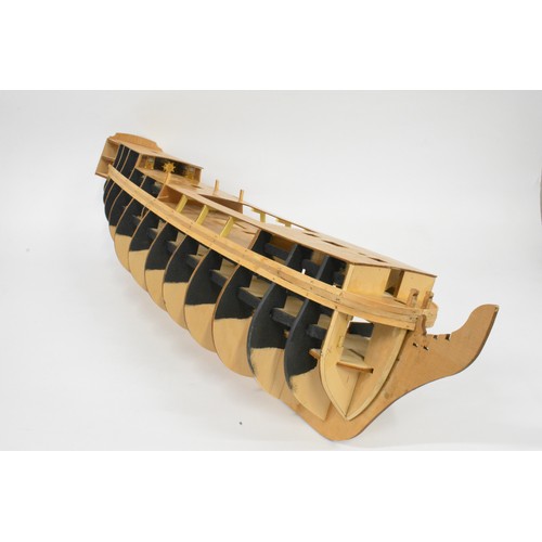 162 - Large Panart HMS Victory model kit, Art 378, approx. length 90cms, base is put together