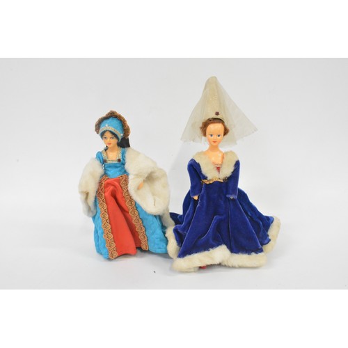 177 - 2 Peggy Nesbit dolls 1 in Tudor dress, plus a  collection of dolls from different countries across t... 