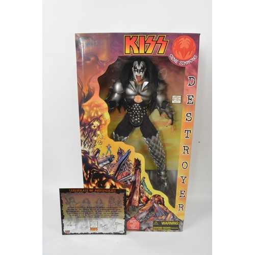 181 - Rare and full set of x4 very large 'Kiss' Destoyer figures by Fun 4 All Art Asylum, boxed and with C... 