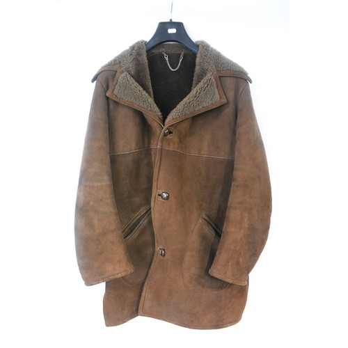 182 - ' His and Hers' Retro sheepskin coats x 2  by Langmore Sawston Camb's. Sizes chest 46'' and chest 40... 