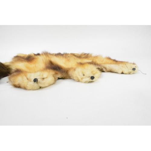 183 - Vintage mink/stoat scarf, composed of x6 piece fur