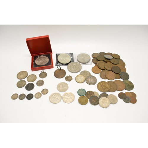 225 - mixed coinage lot to include georgian coinage, some dated 1837 and 1836, 1938 2 reich mark coin, a 1... 