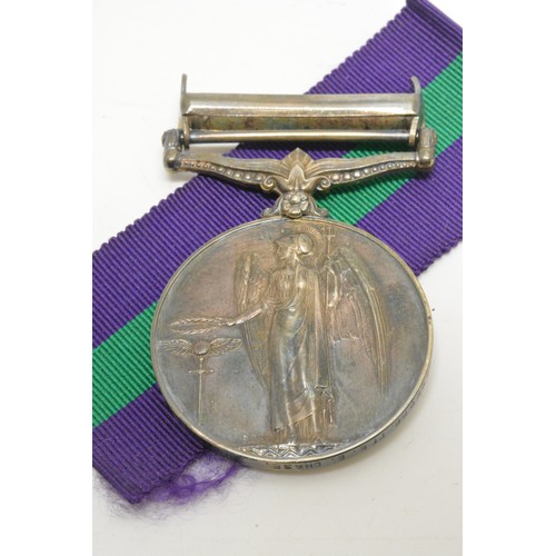 234 - Military Interest British General service Medal George VI, with PALESTINE Bar attributed to PTE.E.CH... 