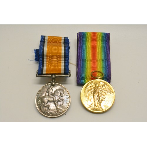 240 - WW1 medal pair attributed to 1123 CPL. J. Marsh. HAMPS. YEO