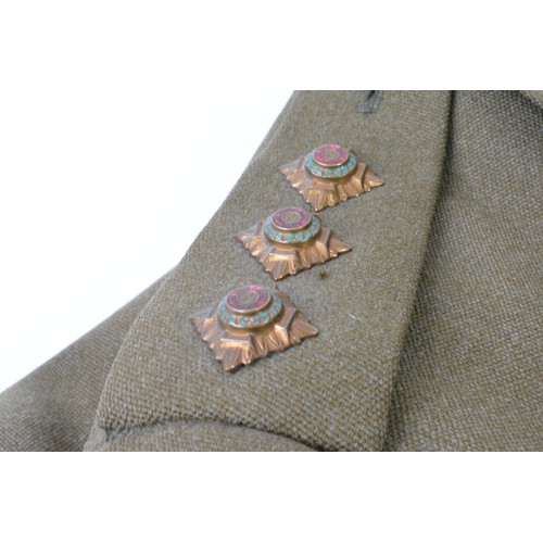 255 - British RAMC Officer's No.2 dress jacket, with Captain pips, badges and buttons