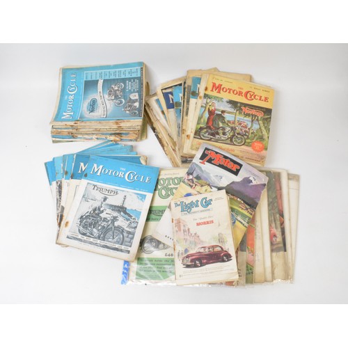 260 - Collection of The Motor and The Motor Cycle magazines - 1940's 1950's.