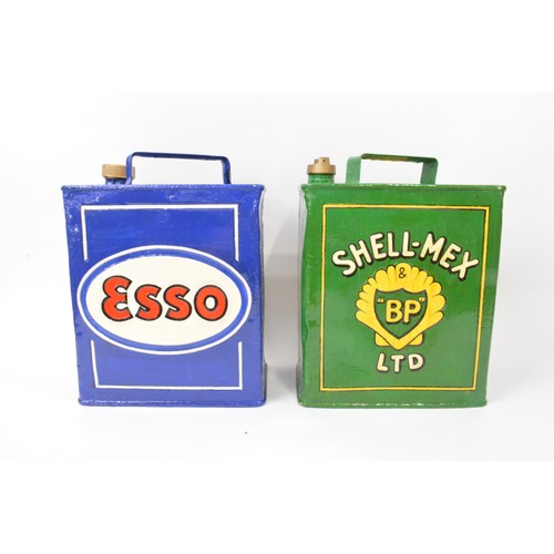 262 - Shell-Mex BP ,and Esso fuel cans, x2 items.